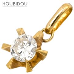 ブローチ カルセドニー カメオ ブルー×イエローゴールド 浮き彫り 青