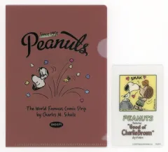 【中古】クリアファイル スヌーピー(ブラウン) 「PEANUTS(SNOOPY) ミニクリアファイル＆クリアカードセット PNAT12   」