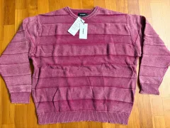(L) マハグリッド ピンク ストライプ ニット 新品のサムネイル