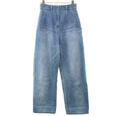 美品】マメ パンツ デニム エンボス 型押し - メルカリ