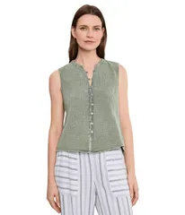 スプレンディット レディース トップス シャツ Splendid Ava Gauze Button Tank Eucalyptusのサムネイル