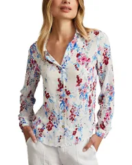 ベラダール レディース トップス シャツ ボタンダウン Bella Dahl Classic Button Down Shirt Nautical Bloomのサムネイル