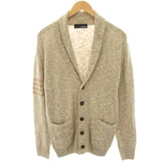 ラルディーニ LARDINI ショールカラーカーディガン ニットカーディガン Vネック 長袖 フラワーラペルピン M ベージュ N-LMML235 /YTのサムネイル
