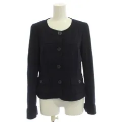 クレージュ courreges ジャケット 38 紺 ノーカラー 長袖 ポケット付き /JPのサムネイル