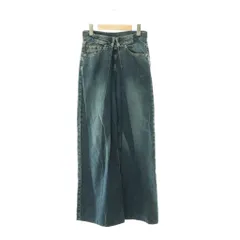 ジョンローレンスサリバン JOHN LAWRENCE SULLIVAN WASHED DENIM WIDE PANTS デニム パンツ ワイド ウォッシュド加工 S インディゴ JLSW-16 /HS ■OSのサムネイル