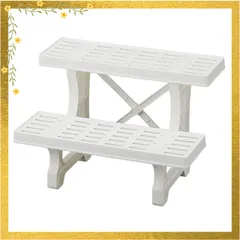 일본산 폭 45cm 흰색 플라스틱 꽃꽂이 2단 0