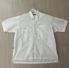未使用級 Schott 半袖 TC ワークシャツ 白シャツ フラップポケット