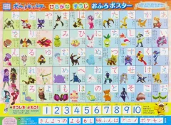 【中古】ポスター ひらがな・すうじおふろポスター(四つ折) 集合 「ポケットモンスター」 幼稚園 2026年6・7月号 付録のサムネイル
