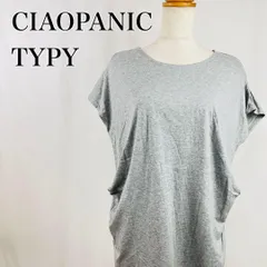 CIAOPANIC TYPY　チャオパニックティピー　ONE　グレー　綿　シンプル無地　フレンチスリーブ　チュニックワンピ 4637のサムネイル