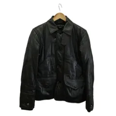 ラルフローレン RALPH LAUREN ハンティングジャケット ミリタリージャケット アウター 羊革 ラムレザー ジップアップ 6 M-L 黒 ブラック JKRBLA1527 /XZ ■GY50のサムネイル