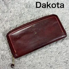 Dakota ダコタ レザー ラウンドファスナー 赤茶色 型押しロゴのサムネイル