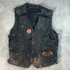 70~80's Schott レザーベスト コンチョ ハーレー カスタム 70~80's Schott レザーベスト コンチョ ハーレー カスタム - メルカリ