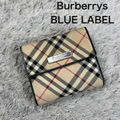 Burberrys BLUE LABEL バーバリーズ ブルーレーベル 三つ折り財布 ノバチェック がま口 プレートロゴのサムネイル