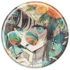 [중고] 배지 빈즈 Sunset Orange [아카쿠라 개인전 BREAK TIME 홀로그램 캔 배지(57mm) 01. 공식 & 신작 일러스트]