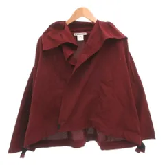 イッセイミヤケ ISSEY MIYAKE 変形ジャケット ショート 短丈 オーバーサイズ 2 赤 レッド /FF ■GY62のサムネイル