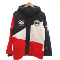 ヘリーハンセン HELLY HANSEN 美品 マウンテンパーカー ナイロンジャケット ワッペン M 紺 ネイビー 赤 レッド 白 ホワイト マルチカラー /MXのサムネイル