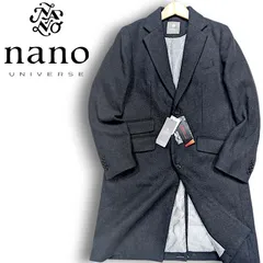 【S】定2.0万 新品 nano universe ナノユニバース THERMOLITE サーモライト 軽量保温性 メルトン チェスターコート チャコール 9915007のサムネイル