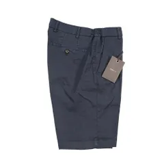 BERWICH ベルウィッチ / BERMUDA ELAX-GD バミューダ 麻混 ショーツ ノータック ハーフパンツ ショートパンツ 春夏 メンズ リネン コットン ストレッチ ネイビー イタリア製 442705のサムネイル