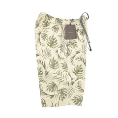 BERWICH ベルウィッチ / SHORT SPIAGGIA-GD ショート スピアッジア 麻混 バミューダ ショーツ ノータック ハーフパンツ ショートパンツ 春夏 メンズ コットン リネン ストレッチ ボタニカル オフホワイト イタリア製 442714のサムネイル