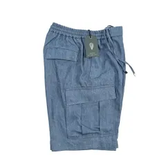 BERWICH ベルウィッチ / WIDE SPIAGGIA JSH スピアッジア デニムショーツ ノータック ハーフパンツ ショートパンツ 春夏 メンズ リヨセル 100% ブルー イタリア製 442683のサムネイル