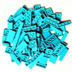 レゴ 正規品 中古 タイル 100個 水色(ミディアムアズール) レゴブロック【管理番号：4019】のサムネイル