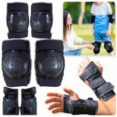 Walnutskate Protectors for Kids to Adults: Knee Pads/Elbow Pads/Wrist Pads for Cycling and Skateboarding (Full Set, Adult (Weight 25kg and up)) [Full Set] [Adult (Weight 25kg and up)]