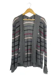 ソニアリキエル SONIA RYKIEL ニット カーディガン 前開き ボーダー サイズ 38 グレー QQQのサムネイル