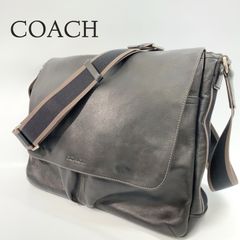 美品 COACH ブリーカー レノックス ペプルドレザー 71186 ブラック 