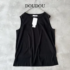 タグ付 2024 DOUDOU ドゥドゥ チュール切替シアータンク / ブラック 黒 フリーサイズ / 近年モデル 春 夏 タンクトップのサムネイル