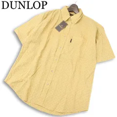 【新品 未使用】 DUNLOP ダンロップ ゴルフ 春夏★ 半袖 チェック柄 ビッグシルエット ボタンダウン シャツ Sz.L メンズのサムネイル