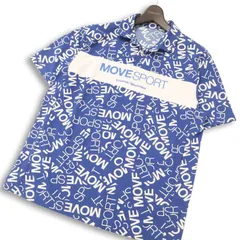 24SS★DESCENTE デサント MOVE SPORT★ SUNSCREEN ミニ鹿の子 総柄 グラフィック ポロシャツ 半袖 Sz.L メンズ トレーニングのサムネイル