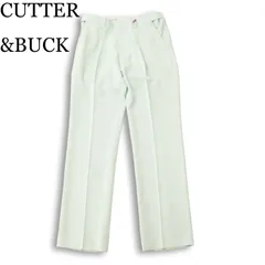 【美品】CUTTER&BUCK カッター＆バック ゴルフ 春夏★ ストライプ タック スラックス パンツ Sz.82 メンズのサムネイル