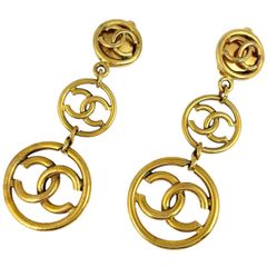シャネル CHANEL ココマーク ラウンド イヤリング スイング GP 