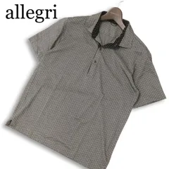 allegri アレグリ 春夏★ 半袖 ドット柄 ポロシャツ Sz.48 メンズのサムネイル