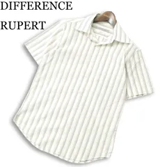 DIFFERENCE RUPERT ルパート 春夏★ 半袖 ストライプ シャツ 日本製 Sz.M メンズのサムネイル