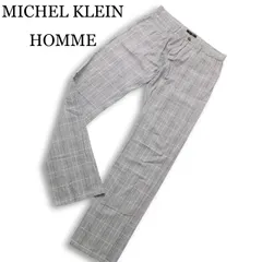 MICHEL KLEIN HOMME ミッシェルクラン オム 通年★ グレンチェック ストレッチ スリム パンツ Sz.48 メンズのサムネイル