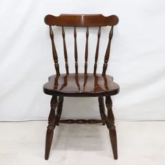 【即日発送】飛騨産業 HIDA キツツキマーク 木製 ダイニングチェア 1脚 ウィンザーチェア Bランク インテリア レトロ アンティーク 愛知県愛西市 ラクル家具館のサムネイル