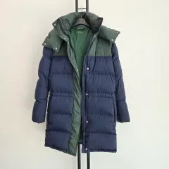 正規品 LACOSTE ラコステ ロング ダウンジャケット ネイビー グリーンのサムネイル
