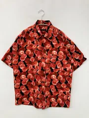Garcon Wave シャツ/ブラウス M レッド その他総柄 ショート丈 半袖 レギュラーカラー メンズのサムネイル