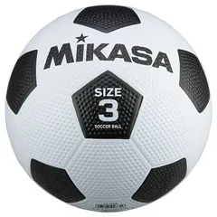 ミカサ MIKASA サッカー ジュニアゴムサッカーボール 3号 ホワイト×ブラック さっかーぼーる こども 子供 子ども 小学生 練習 筋トレ トレーニング キッズ レクリエーション  F3WBK ホワイト×ブラックのサムネイル