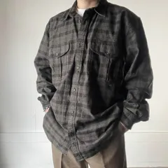 極美品 FILSON フィルソン 長袖 チェック シャツ XL ヘザーグレー×黒 アラスカンガイドシャツ ネルシャツ コットン D154-14-0011ZTのサムネイル