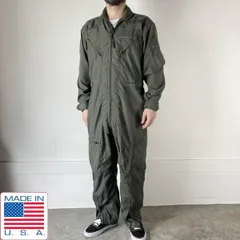 80s USA製 米軍 CWU27/P フライヤーズ カバーオールズ つなぎ L程度 アラミド ポリアミド アメリカ製 ビンテージ D154-25-0032ZTのサムネイル