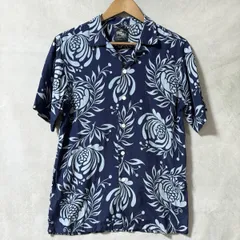 KONABAY HAWAII × BEAUTY&YOUTH 別注 コナベイ ヴィンテージ柄 復刻 レーヨン オープンカラー アロハシャツ size.M ネイビー Made in USAのサムネイル
