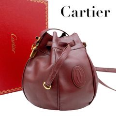 極美品】カルティエ マストライン ショルダーバッグ ボルドー 6512