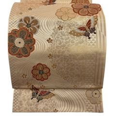袋帯 秀品 童 花 螺鈿 箔 金色 お太鼓柄 正絹 【中古】 - メルカリ