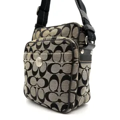 COACH y2k Signature Canvas Crossbody Shoulder Bag Black コーチ シグネチャー キャンバス クロスボディ ショルダーバッグ ブラック