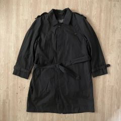 90s CHAPS ラルフローレン ブラック トレンチコート ブラック 比翼