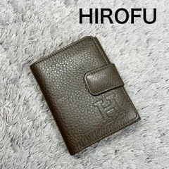 HIROFU ヒロフ 二つ折り財布 Wホック シボレザー 型押しロゴ イタリア製のサムネイル