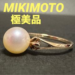 used☆K14 本真珠 パールリング ダイヤモンド0.01ct 約2g - メルカリ