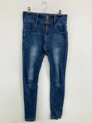 DAY CLOSET デイクローゼット デニムパンツ ブルー フルレングス 無地 スキニー・タイト テーパード ハイウエスト ヴィンテージ レディースのサムネイル
